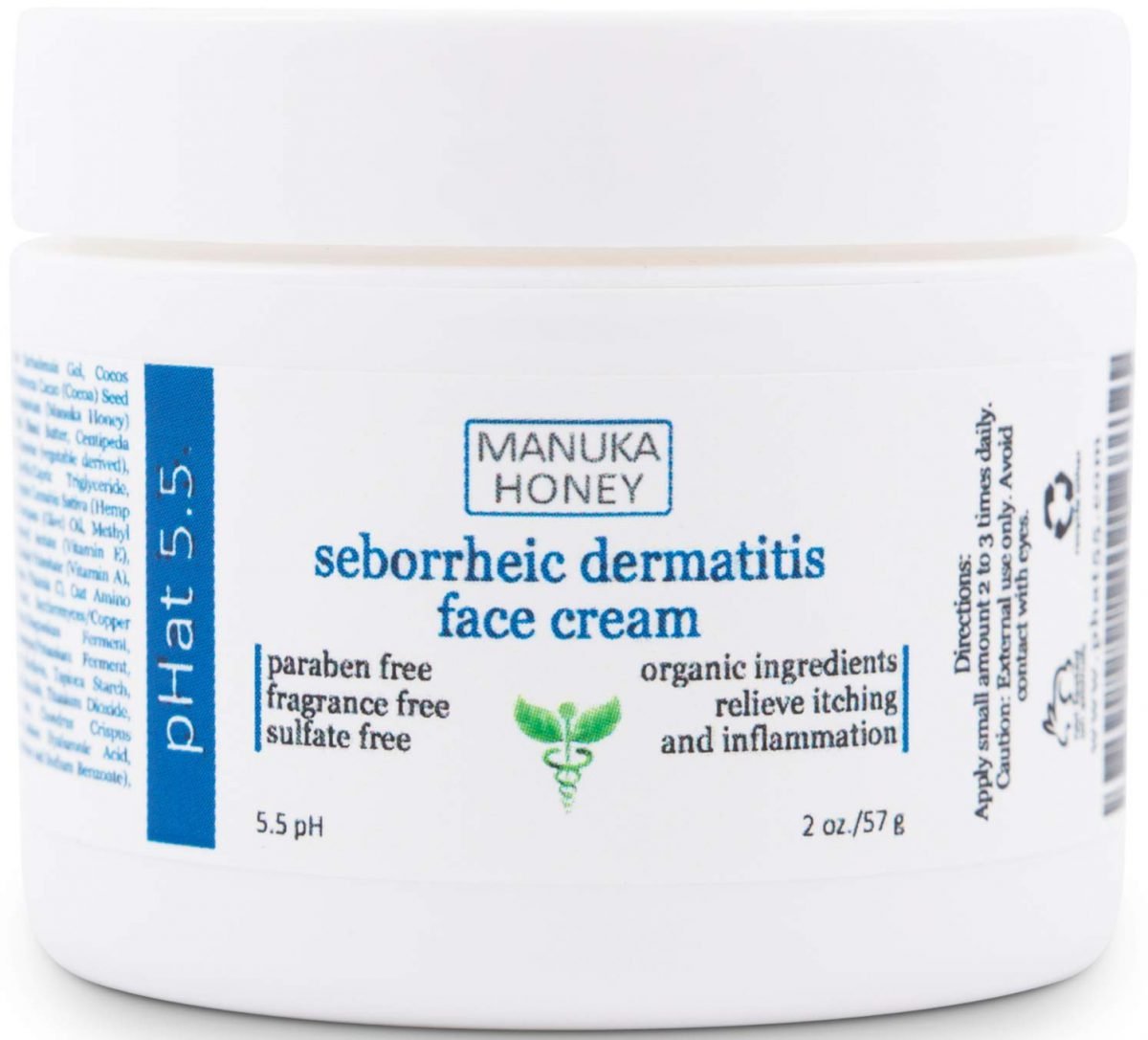 Seborrheic Dermatitis Cream With Manuka Honey Coconut Oil And Aloe