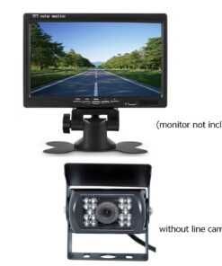 Alternative view of Camecho Truck Backup Camera Heavy Duty 18 LED IR Night Vision Waterproof Vehicle Rear View Camera 12 V 24V Backup Camera Without Guide Line (Rear Camera + 32.8 ft Cable)