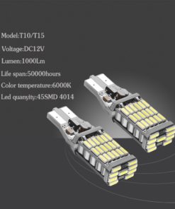 2 Pcs T10 Led Bulb Super Bright 1000Lm 6000K Led Canbus Error Free 912 921 T10 T15 AK-4014 Led Bulbs for For Chevrolet Ford GMC Honda Nissan Toyota Truck Backup Reverse Lights 45 Pcs Chipsets 45-SMD Led Light 13 61106kKJKfL