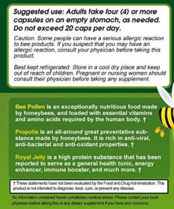 Dr. Danielle's Bee Wise -- Bee Well, Royal Jelly, Propolis, Beepollen in 4 Daily Capsules 11 611V56r2B2WL