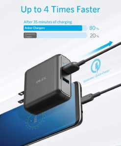 Alternative view of Anker Quick Charge 3.0 39W Dual USB Wall Charger, PowerPort Speed 2 for Galaxy S10/S9/S8/Edge/Plus, Note 8/7 and PowerIQ for iPhone Xs/XS Max/XR/X/8/Plus, iPad Pro/Air 2/Mini, LG, Nexus, HTC and More