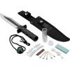 Whetstone Cutlery The Vermillion Survival Knife and Kit with Sheath Knife, Black - $38.95