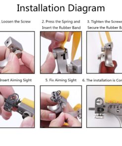 Huntingdoor Slingshots for Hunting Adults Metal Slingshot Professional Steel and Wood Slingshot with 5 Removable Sights and 2X Rubber Bands, Classic High Velocity Powerful Outdoor Catapult Slingshot 13 612XZX2eoJL