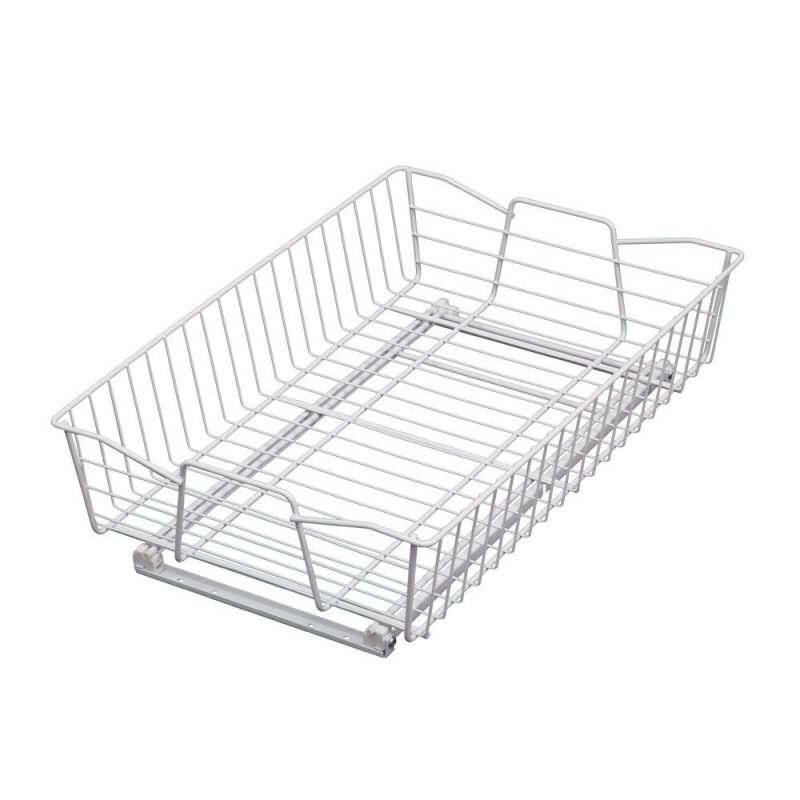 Catalog 8 ClosetMaid 53052 14-Inch Wide Cabinet Organizer, White 14-Inch One Tier