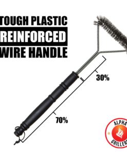 Alpha Grillers BBQ Grill Brush. Stainless Steel Bristles, 18 Inch Long Tools. Best Cleaner for A Weber Barbecue 11 613IoKYrsOL