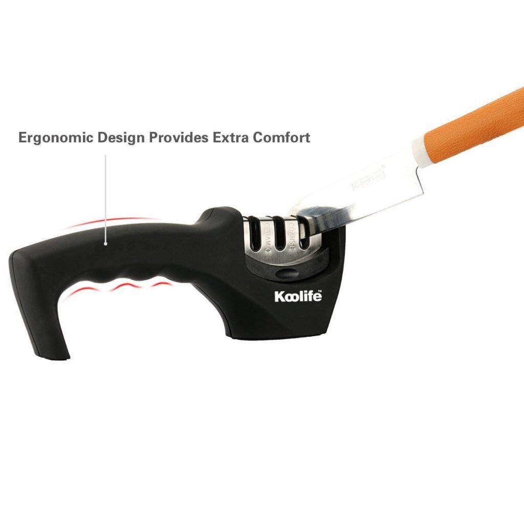Koolife Best Easy Knife Sharpener Diamond Coated Professional Knife Sha