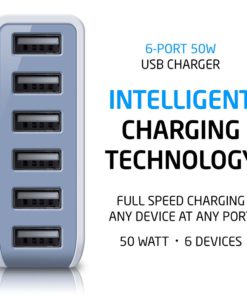 Alternative view of Photive-6 Port 60W USB Charger,Intelligent USB Charging Technology