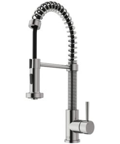VIGO VG02001ST Edison Brass Single Handle Pull Down Sprayer Kitchen Sink Faucet, Centerset Single Hole Faucet, Swivel Head Design, Plated Stainless Steel Finish 10 617Kg7y7lvL