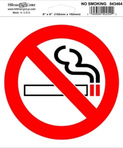Self Adhesive No Smoking Sign