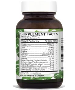 Alternative view of Natural Nutra Plant Based Digestive Enzyme Complex with Herbs, Amylase, Bromelain, Lipase, Protease, Lactase, Plant Based, 90 Vegan Capsules