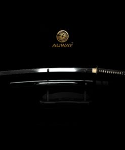 Auway 40" Fully Handmade High Carbon Steel Full Tang Blade Japanese Katana Samurai Sword Octagon Tsuba - Black scabbard 15 61B7itPse6L