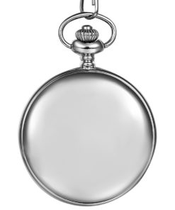 Alternative view of Mudder Classic Smooth Vintage Steel Mens Pocket Watch Xmas Gift Silver