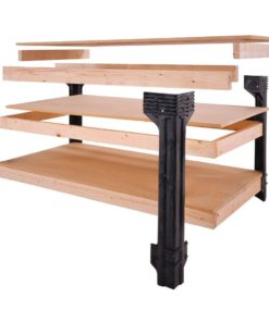 2x4basics 90164 Custom Work Bench and Shelving Storage System, Black 12 61DjmksalkL