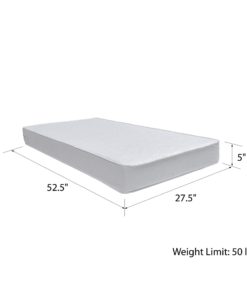 Safety 1st Heavenly Dreams White Crib & Toddler Bed Mattress for Baby & Toddler, Water Resistant, Lightweight, Hypoallergenic, Green Guard Gold Certified 18 61EzuGCXhBL