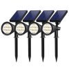 InnoGear Upgraded Solar Lights 2-in-1 Waterproof Outdoor Landscape Lighting Spotlight Wall Light Auto On/Off for Yard Garden Driveway Pathway Pool, Pack of 4 (Warm White) Warm White 15 61Fmu4pjfUL