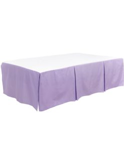 Alternative view of TILLYOU Lilac Pleated Crib Skirt, 100% Natural Cotton, Nursery Crib Bedding Skirt for Baby Boys and Girls, 14'? Drop Lilac