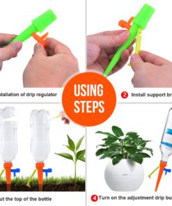 ?2019 New? Self Watering Spikes?Universal Plant Watering Devices? Plant Spikes System Suitable for All Bottle Mouths with mounting Bracket Automatic Vacation Drip Watering Bulbs Globes Stakes System 13 61IDOFC66eL