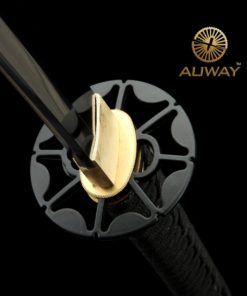 Auway 40" Fully Handmade High Carbon Steel Full Tang Blade Japanese Katana Samurai Sword Octagon Tsuba - Black scabbard 11 61J2BvecRHhL