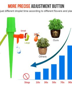 ?2019 New? Self Watering Spikes?Universal Plant Watering Devices? Plant Spikes System Suitable for All Bottle Mouths with mounting Bracket Automatic Vacation Drip Watering Bulbs Globes Stakes System 9 61K5d4ysFIL