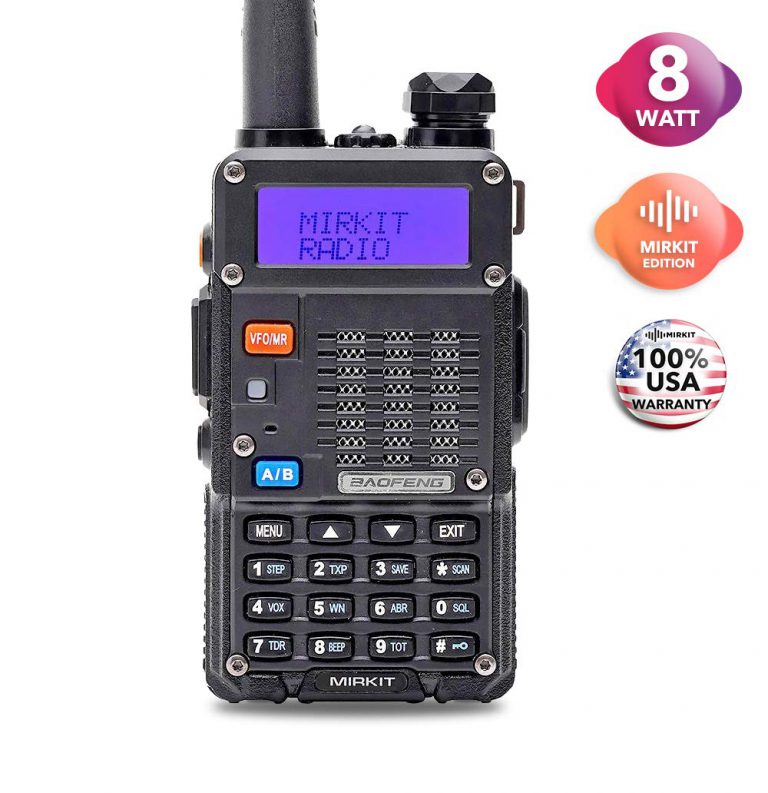 Baofeng Radio UV-5R MK5 8W MP Max Power 2019 Mirkit Edition Improved Model Walkie Talkies Dual Band VHF/UHF Two Way Ham Radio 1800mAh Li-ion Battery Pack - USA Warranty