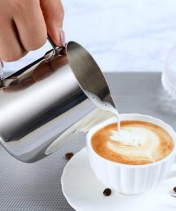 Milk Frothing Pitcher - Stainless Steel Measurement Inside the frothing Cup with Latt Art Pen 14 Ounces 15 61MXH7LZ3CL