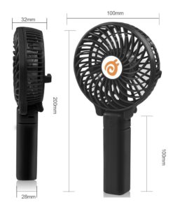 Alternative view of D-FantiX Small Portable Fan Battery Operated Personal Fan Mini USB Rechargeable Handheld Fan for Home, Travel, Bedroom and Office (Black) Black