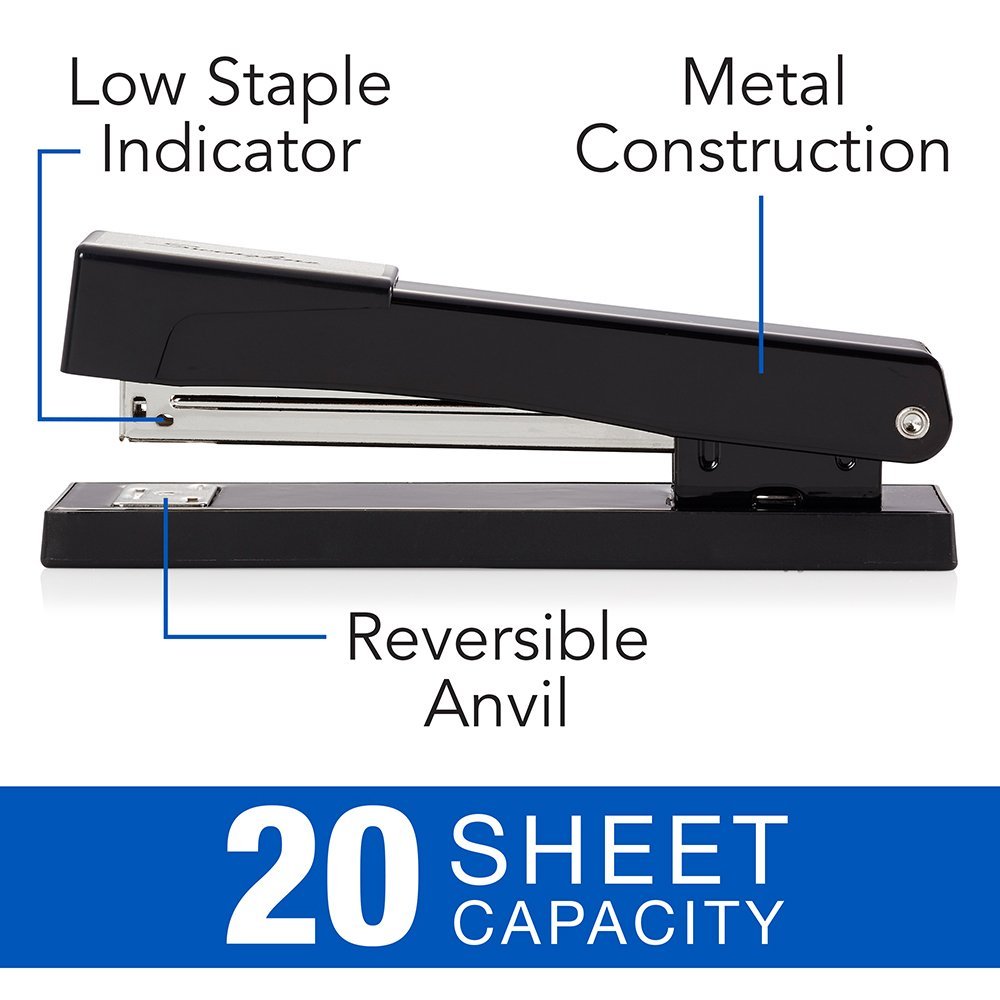 Swingline Stapler, Light Duty Desktop Stapler, 20 Sheet Capacity, Black (S7040501) Pack of 1 - $13.95