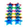 Seekingtag Jumbo Sunglasses with Blue Lens for Costumes Cosplay Halloween Party Fun Party Favor Photo Booth Props(6 Pack) - Star Shaped 10" X 4" 18 61OxoyHiIlL