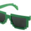 8-Bit Pixel Retro Computer Sun Glasses Nerd Sunglasses 8 Bit (Green) Green