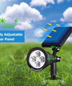 InnoGear Upgraded Solar Lights 2-in-1 Waterproof Outdoor Landscape Lighting Spotlight Wall Light Auto On/Off for Yard Garden Driveway Pathway Pool, Pack of 4 (Warm White) Warm White 13 61SS2beD PL
