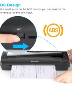 JZBRAIN Laminating Machine, Laminator Machine A4 Maxinmum, Quick Warm-up, Hot & Cold Fast Lamination (Black) Black 8 61VLnypgv7L