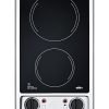 Summit FBA CR2B120 115V 2-Burner 12" Radiant Cooktop with Stainless Steel Trim for Built-in Installation, Black 7 61XobD6kwtL