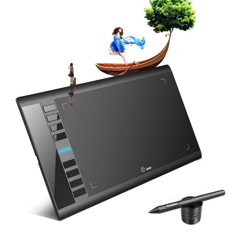 Catalog 6 Graphics Drawing Tablet M708 UGEE 10 x 6 inch Large Active Area Drawing Tablet with 8 Hot Keys, 2048 Levels Pen, UGEE M708 Graphic Tablets for Paint, Digital Art Creation Sketch