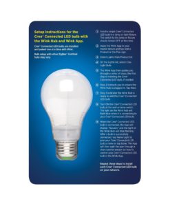 Cree BA19-08027OMF-12CE26-1C100 Connected 60W Equivalent Soft White (2700K) A19 Dimmable LED Light Bulb, Works with Alexa 1 Pack 60W Equivalent Soft White (2700K) - $17.95