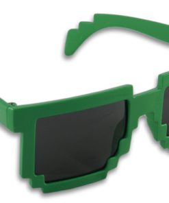 Alternative view of 8-Bit Pixel Retro Computer Sun Glasses Nerd Sunglasses 8 Bit (Green) Green