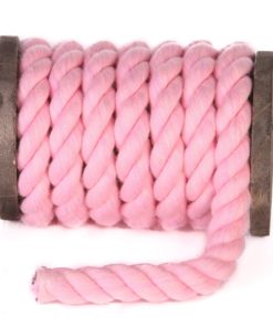Alternative view of Ravenox Natural Twisted Cotton Rope | Made in The USA | Strong Triple-Strand Cordage for Sports, Décor, Pet Toys, Crafts, Macramé & Indoor Outdoor Use| by The Foot & Diameter (Multiple Colors) Rose Pink 1/4 Inch x 25 Feet