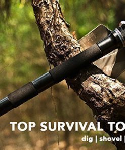 FiveJoy Military Folding Shovel Multitool (C1) - Compact, Ultralight, Versatile - Essential for Scout, Hiking, Backpacking, Adventure Cycling, Dry Camping for Trenching, Emergency and Survival 17 61aSZfIaq L