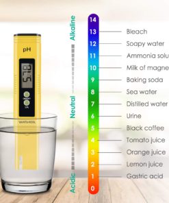 Digital PH Meter, VANTAKOOL PH Meter 0.01 PH High Accuracy Water Quality Tester with 0-14 PH Measurement Range for Household Drinking, Pool and Aquarium Water PH Tester Design with ATC (Blue) (yellow) 9 61b5eEZ2tML