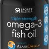 Omega-3 Wild Alaskan Fish Oil (1250mg per Capsule) with Triglyceride EPA & DHA | Heart, Brain & Joint Support | IFOS 5 Star Certified, Non-GMO & Gluten Free (180 Softgels) 180 Count 17 61dSHjQir8L