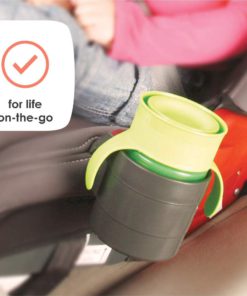 Alternative view of Diono Radian and Rainier Cup Holder, Designed for Diono Convertible Car Seats, Holds Multiple Sized Containers Including Sippy Cups, Water Bottles, Juice Boxes, Drink Pouches, Grey