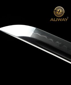 Auway 40" Fully Handmade High Carbon Steel Full Tang Blade Japanese Katana Samurai Sword Octagon Tsuba - Black scabbard 13 61fWHqvAjZL