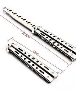 Silver Metal Practice Balisong Butterfly Knife Trainer 6 61fpbQrTs9L. SL1001