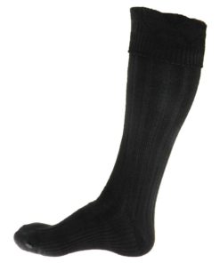Scottish Kilt Hose for Men, Ribbed Socks for USA Shoe Sizes REMOVED USA Men's Shoe Size 10-12 Black