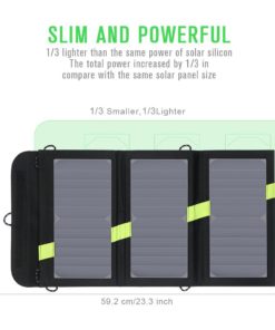 Solar Panel X-DRAGON 20W SunPower Solar Phone Charger with SolarIQ Technology, Dual USB Ports for iPhone X 8 7, ipad, iPods, Samsung, Android Smartphones Cell Phone, Outdoor, Camping 5V20W 10 61h9rBy6RPL
