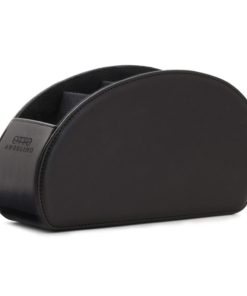 Londo Remote Controller Holder Organizer Store DVD Blu-ray TV Roku or Apple TV Remotes - Italian Genuine Leather with Suede Lining Living or Bedroom Storage Black 7 61jktEFl2oL