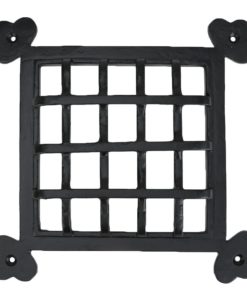 Alternative view of A29 Hardware 8 1/2 x 8 1/2 Inch Iron Speakeasy Door Grill/Grille with Viewing Door, Black Powder Coat Finish, Large Size Large_Black