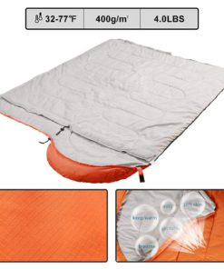 Maevis Camping Sleeping Bag - 3 Season - Winter, Spring, Fall, Envelope Lightweight Portable, Waterproof for Adults & Kids - Camping Gear Equipment, Traveling, Hiking and Outdoors orange red - Right Zip 10 61kupoH0WzL 1