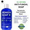 Remedy Antifungal Soap, Helps Wash Away Body Odor, Athlete’s Foot, Nail Fungus, Ringworm, Jock Itch, Yeast Infections and Skin Irritations. 100% Natural with Tea Tree Oil, Mint & Aloe 12 oz 12 61n9TzTC 2L