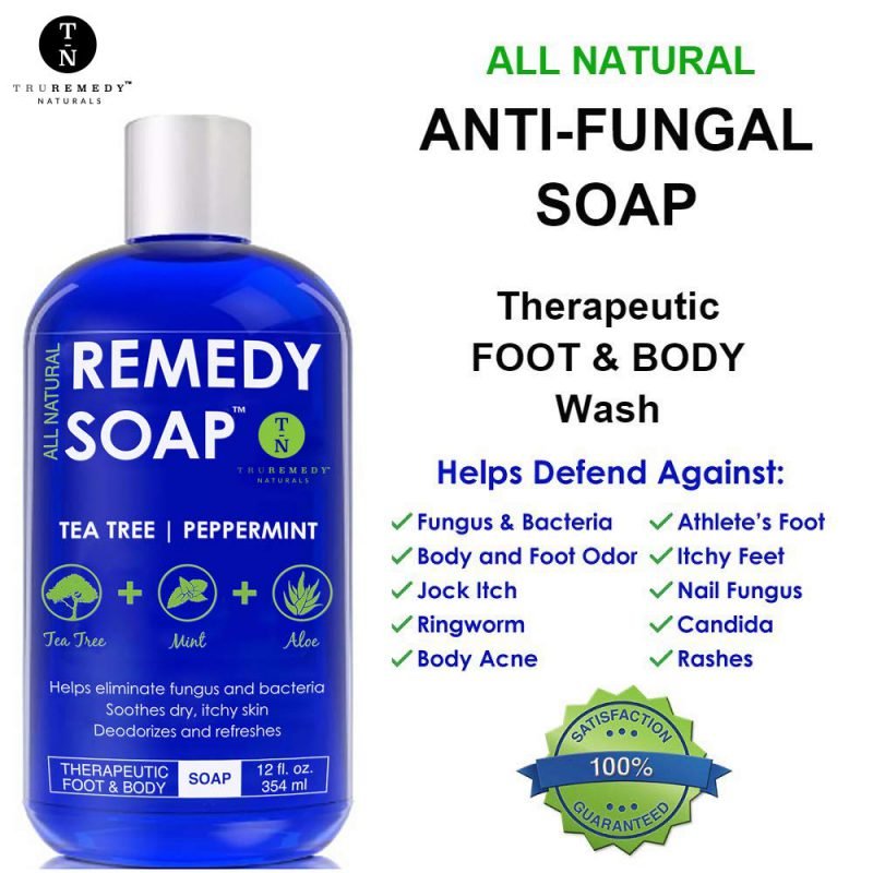 Remedy Antifungal Soap, Helps Wash Away Body Odor, Athlete’s Foot, Nail ...