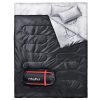 Ohuhu Double Sleeping Bag with 2 Camping Pillows, Waterproof Lightweight 2 Person Adults Sleeping Bag for Camping, Backpacking, Hiking, Bonus Carrying Bag Black 6 61nFU YAUHL